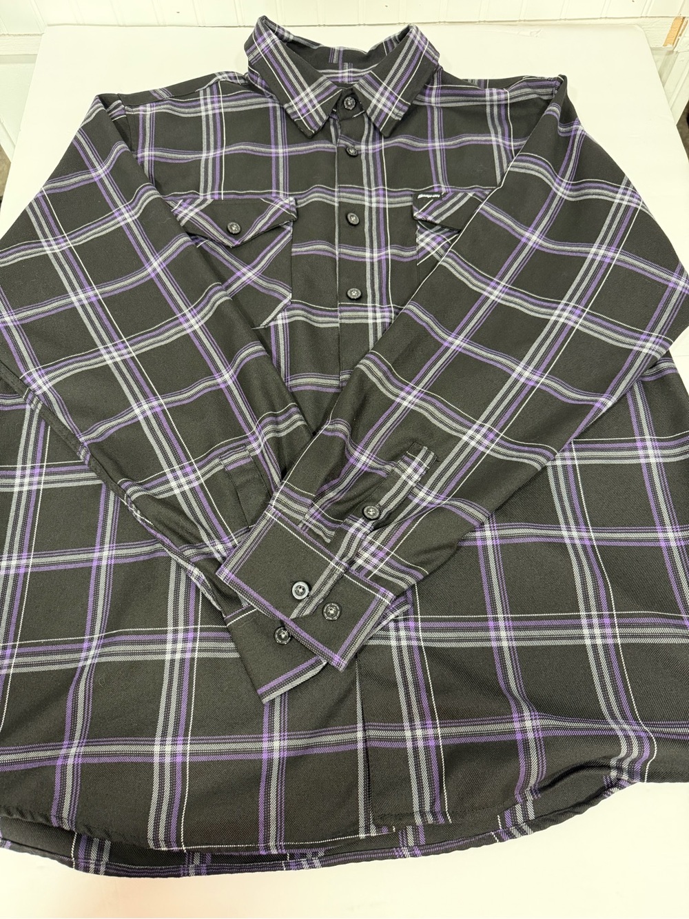Dixxon Flannel Limited Edition Mens 2xl Long Sleeve Purple Plaid Button Down